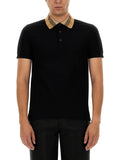 Cotton Plaid Collar Polo Shirt