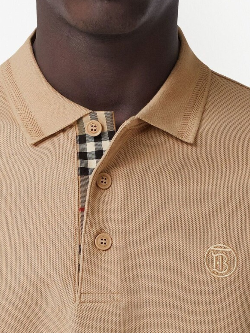Burberry Monogram Pique Polo Shirt Brown