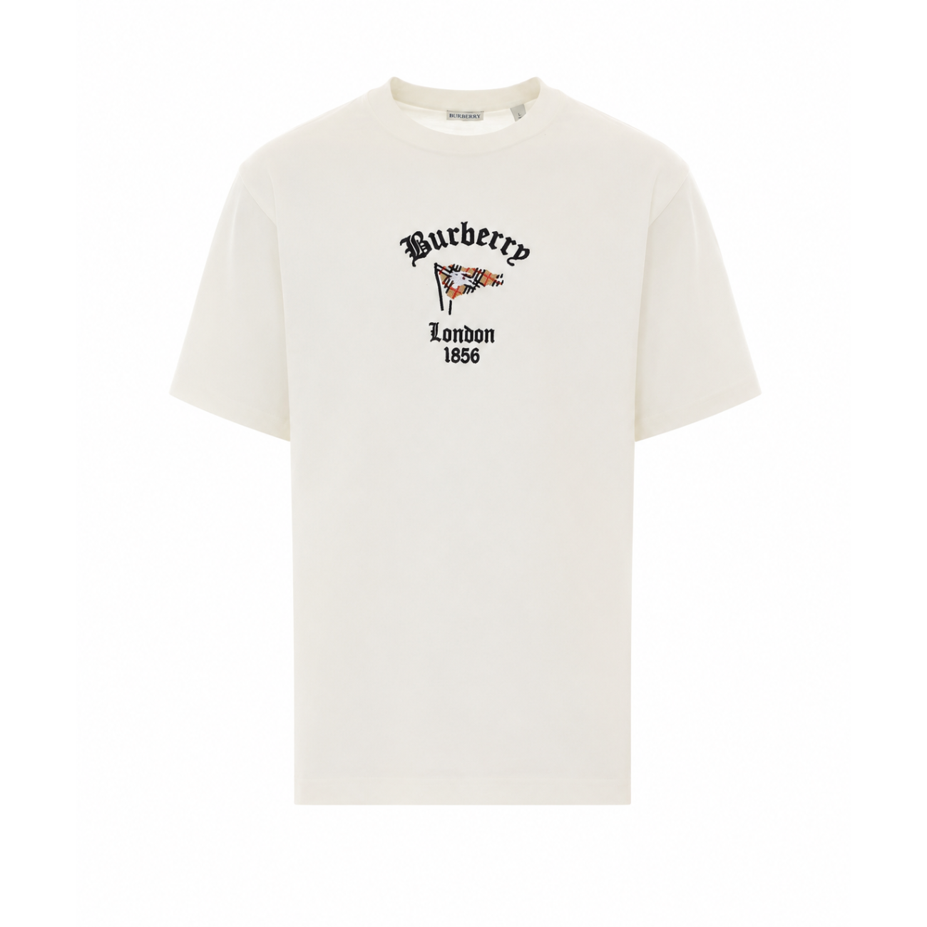Burberry Men Check Flag T-Shirt
